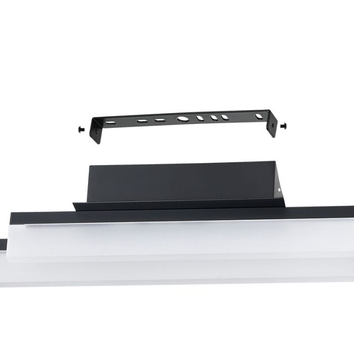Zwarte moderne badkamer plafondlamp aluminium, Michelle, 11W, 3000K LED, IP44