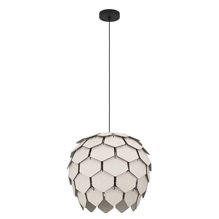 Grijze design hanglamp hout, Latoya
