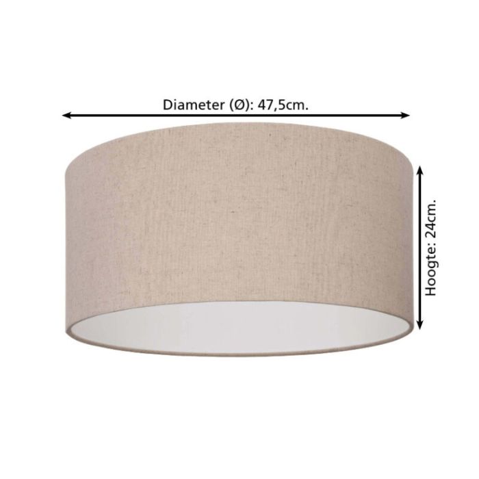 Beige plafondlamp stof, Floyd