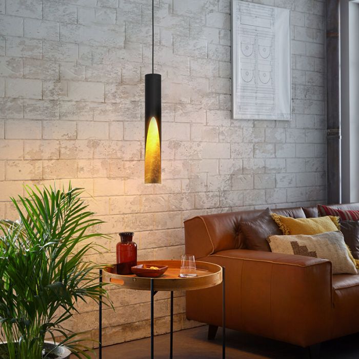 Gouden moderne hanglamp aluminium, Aloysius