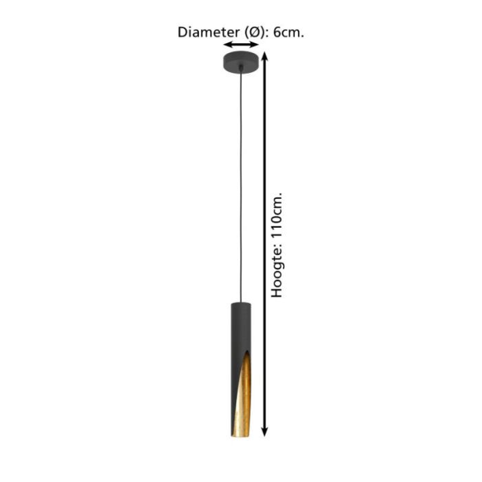 Gouden moderne hanglamp aluminium, Aloysius