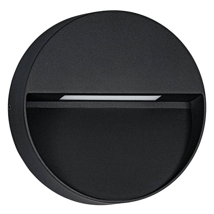 Zwarte moderne buitenlamp aluminium, Lamar, 4,8W, warm tot koud wit verstelbare LED, IP65