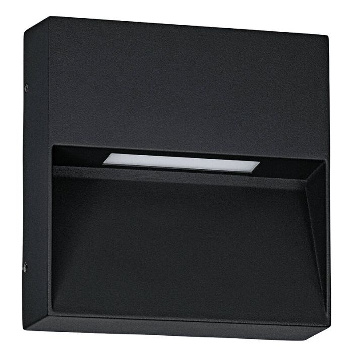 Zwarte moderne buitenlamp aluminium, Lamar, 4,8W, warm tot koud wit verstelbare LED, IP65