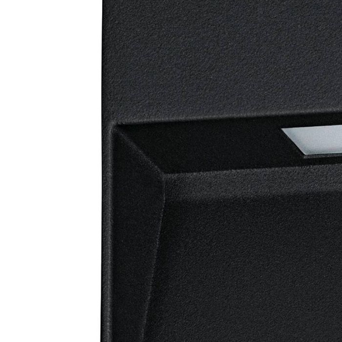 Zwarte moderne buitenlamp aluminium, Lamar, 4,8W, warm tot koud wit verstelbare LED, IP65