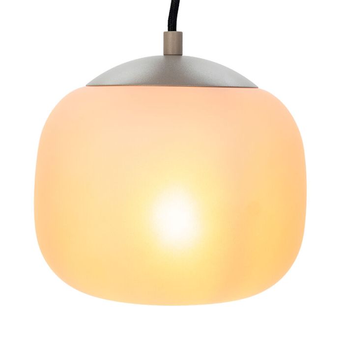 Taupe hanglamp glas, Claudia