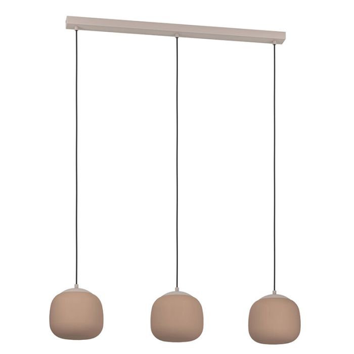 Taupe hanglamp glas, Claudia