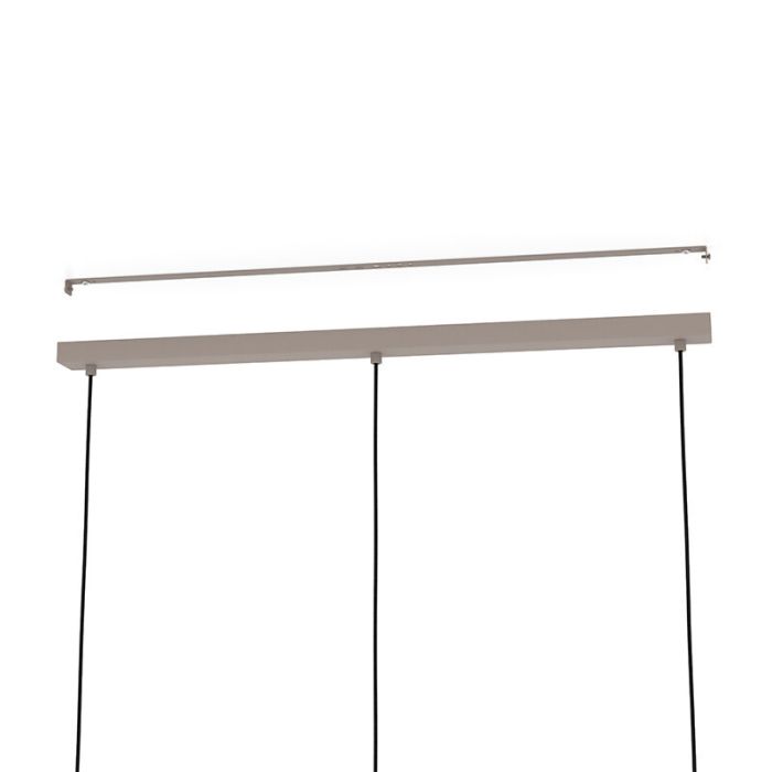Taupe hanglamp glas, Claudia