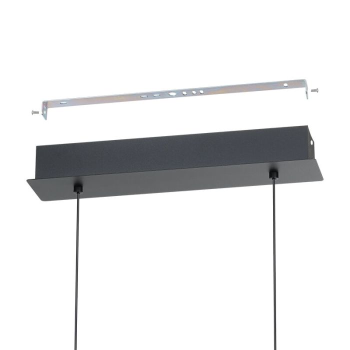 Zwarte design hanglamp kristal, Aarnoud, 6W, warm tot koud wit verstelbare LED, met touchdimmer
