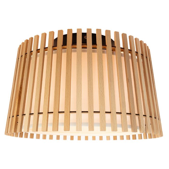 Landelijke plafondlamp hout, Farah