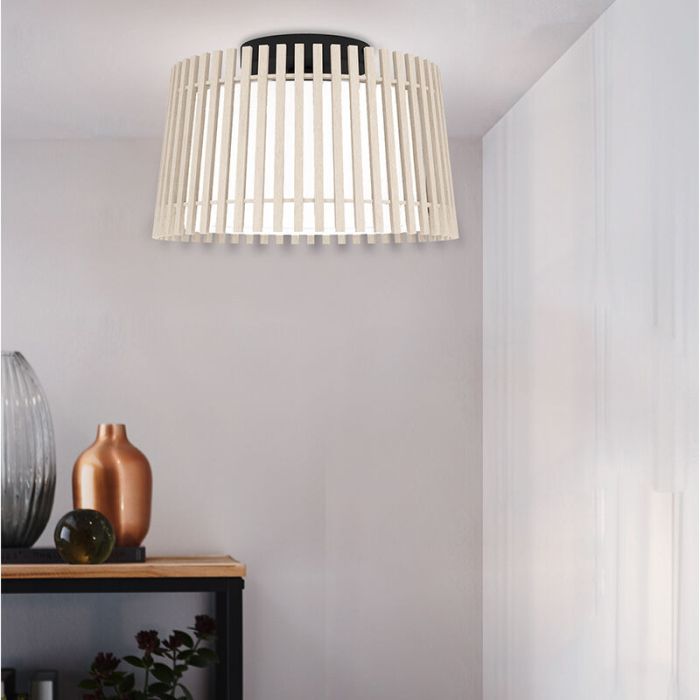 Landelijke plafondlamp hout, Farah
