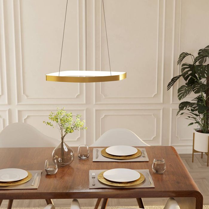 Gouden design hanglamp aluminium, Samson, 25,2W, 3000K LED