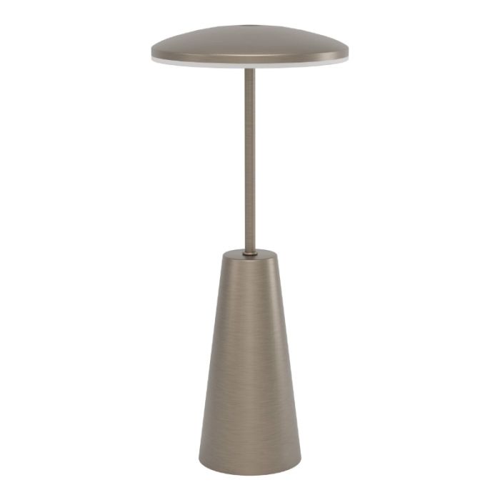 Bronzen moderne tafellamp staal, Ishika, 2,8W, white switch LED, IP54, met touchdimmer