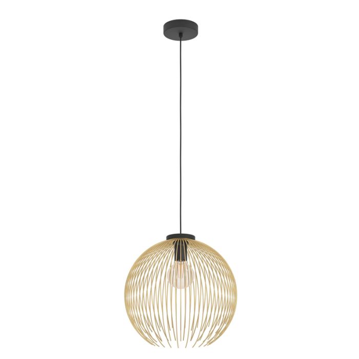 Gouden industriële hanglamp staal, Keimpe