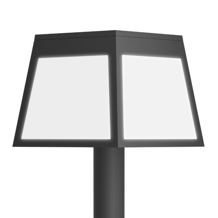 Zwarte solar prikspots kunststof, Imelda, 7,5W, 3000K LED, IP65