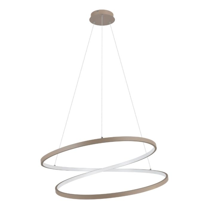 Beige moderne hanglamp aluminium, Ties, 42W, 3000K LED