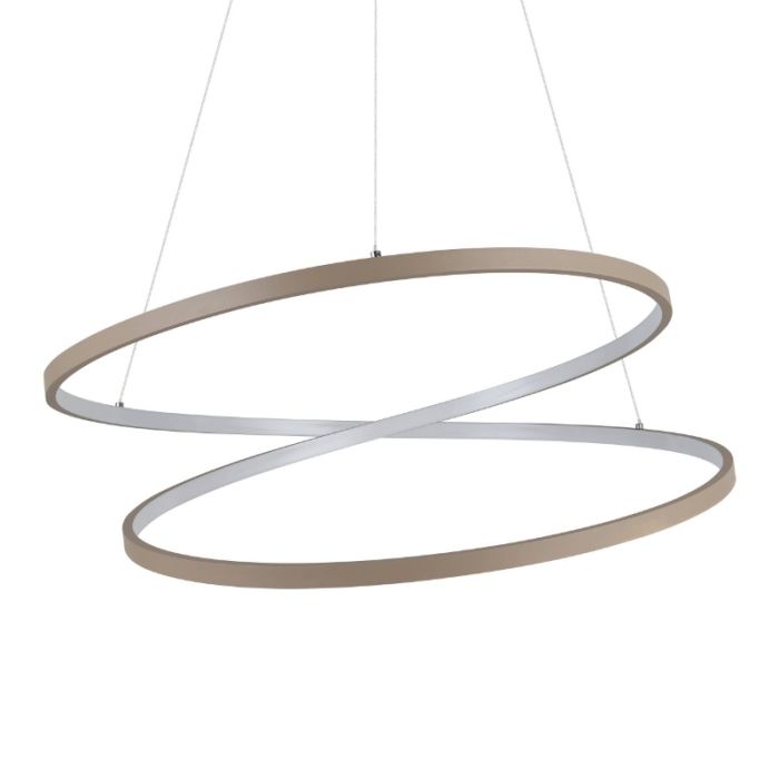 Beige moderne hanglamp aluminium, Ties, 42W, 3000K LED