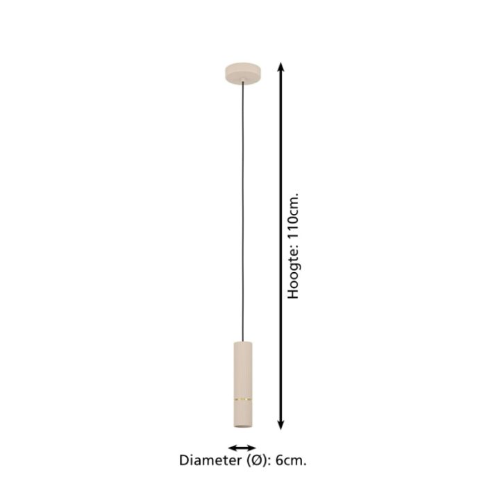 Beige moderne hanglamp staal, Vahid