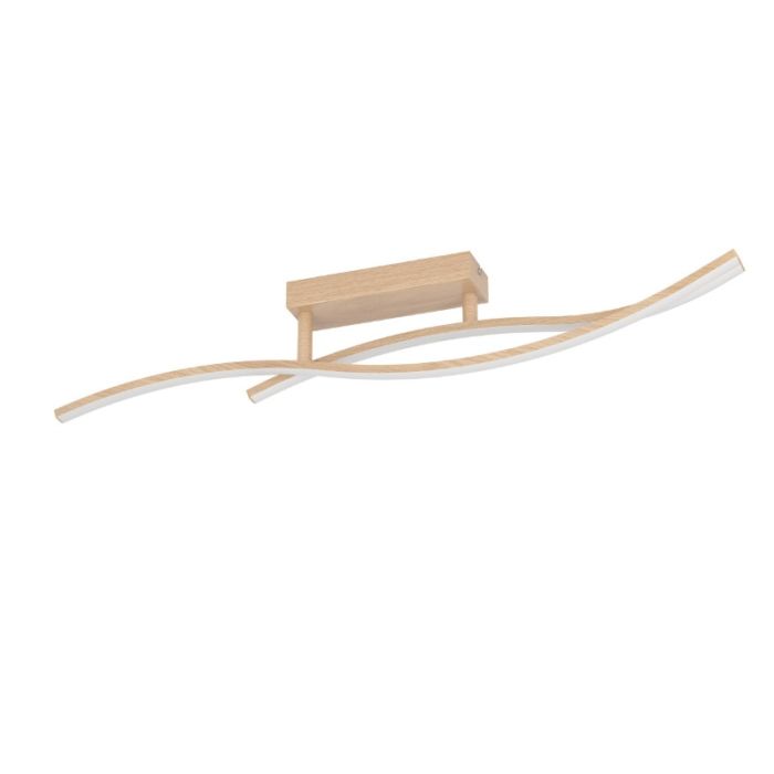 Bruine design plafondlamp staal, Tevin, 12W, 4000K LED
