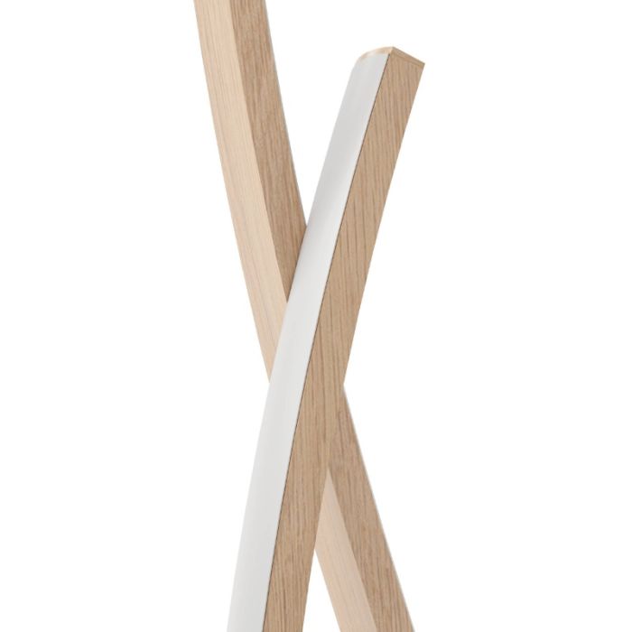 Bruine design vloerlamp staal, Tevin, 20W, 4000K LED, met schakelaar