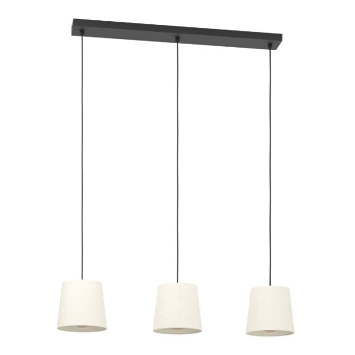 Zwarte moderne hanglamp stof, Siham