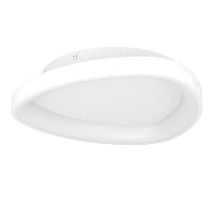 Witte plafondlamp, Shauni, 12W, warm tot koud wit verstelbare LED, met afstandsbediening