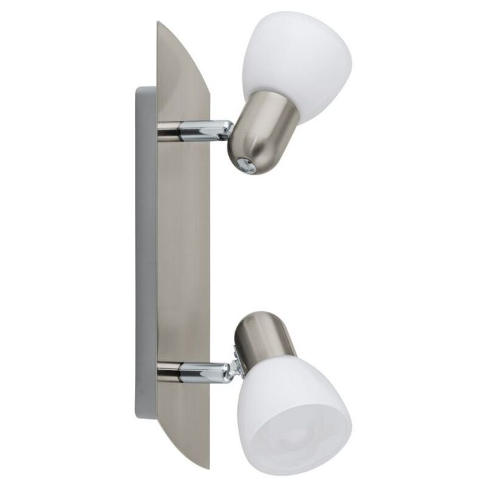 Nikkelen plafondspot Niene, staal, 2 lampen