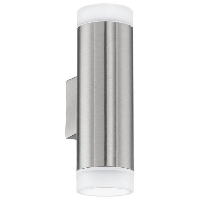 Zilveren moderne up down wandlamp kunststof, Marlies, IP44