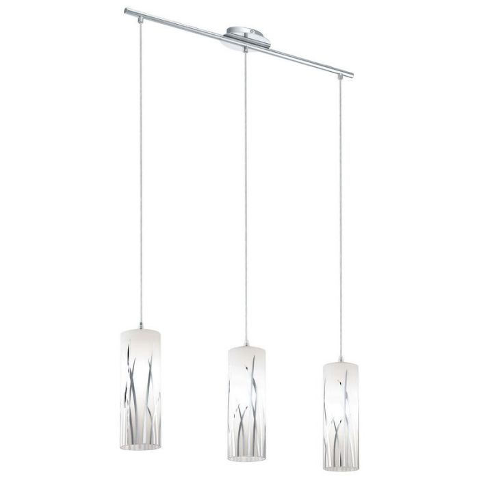 Chromen design hanglamp glas, Ilyas