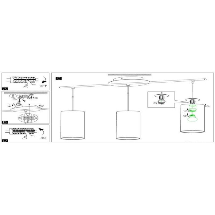 Chromen design hanglamp glas, Ilyas