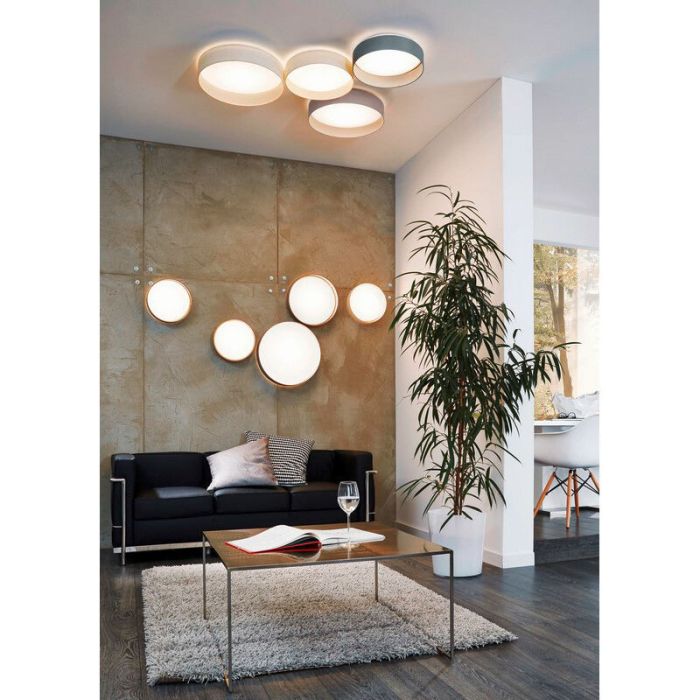 Antraciete plafonnière stof, Guido, 24W, 3000K LED