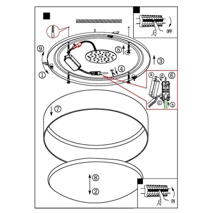Antraciete plafonnière stof, Guido, 24W, 3000K LED