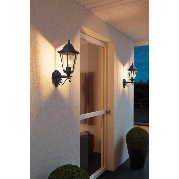 Zwarte klassieke buitenlamp aluminium, Leanna, IP44