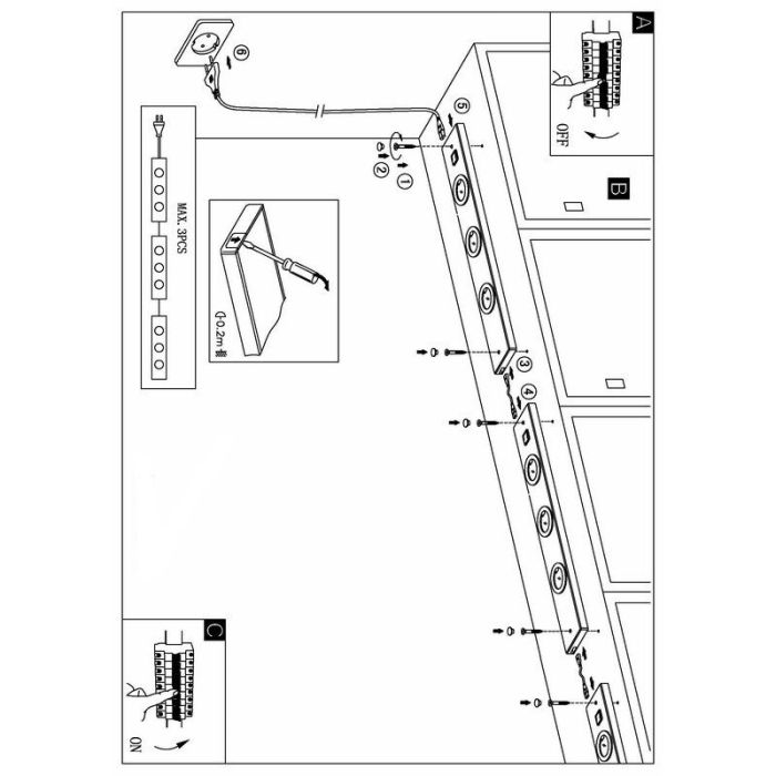 Nikkelen moderne plafondlamp metaal, Jary, 2W, 3000K LED, met schakelaar