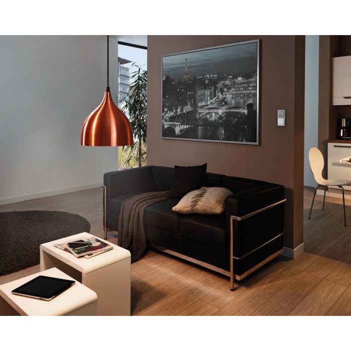 Koperen design hanglamp metaal, Piglio