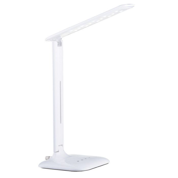 Witte design bureaulamp kunststof, Ayman, 3W, warm tot koud wit verstelbare LED, met touchdimmer
