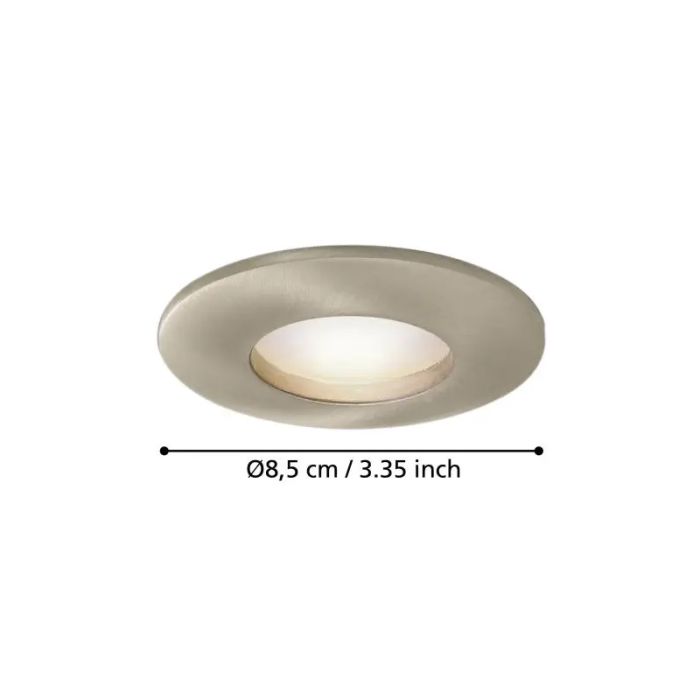 Zilveren inbouwspot glas, Margarita, IP65