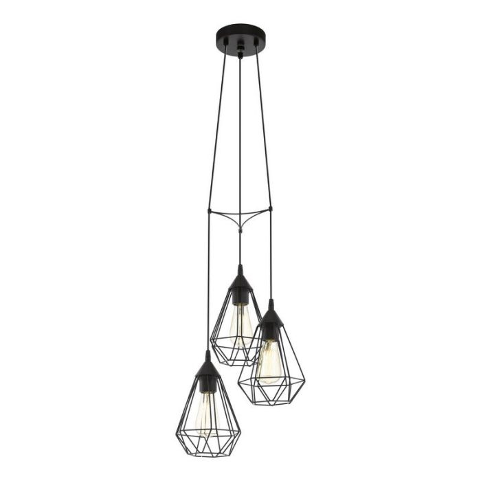 Zwarte industriële hanglamp metaal, Costel