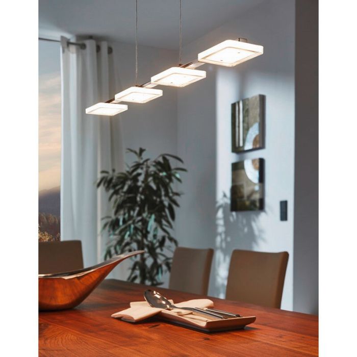 Chromen moderne hanglamp kunststof, Pace, 5W, 3000K LED
