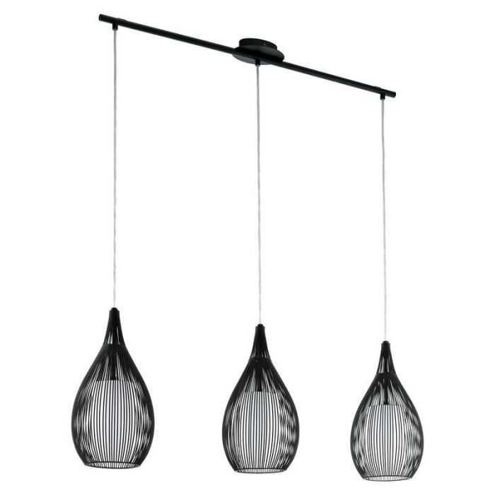 Zwarte moderne hanglamp glas, Maritima