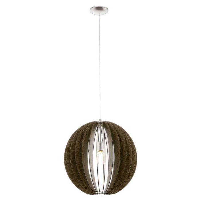 Bruine landelijke hanglamp hout, Bergama