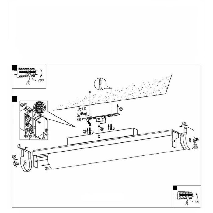Nikkelen spiegelverlichting glas, Jersey, 16W, 4000K LED, IP44