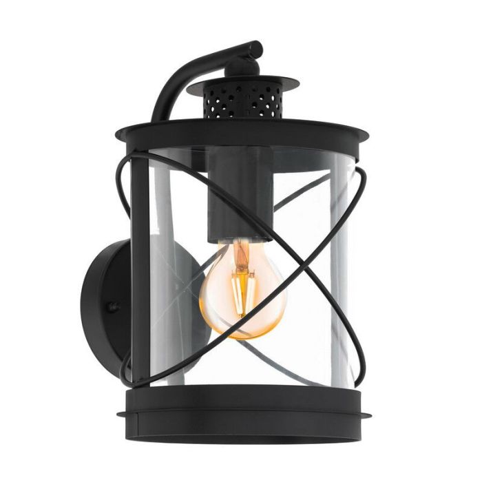 Zwarte buitenlamp kunststof, Alisia, IP44