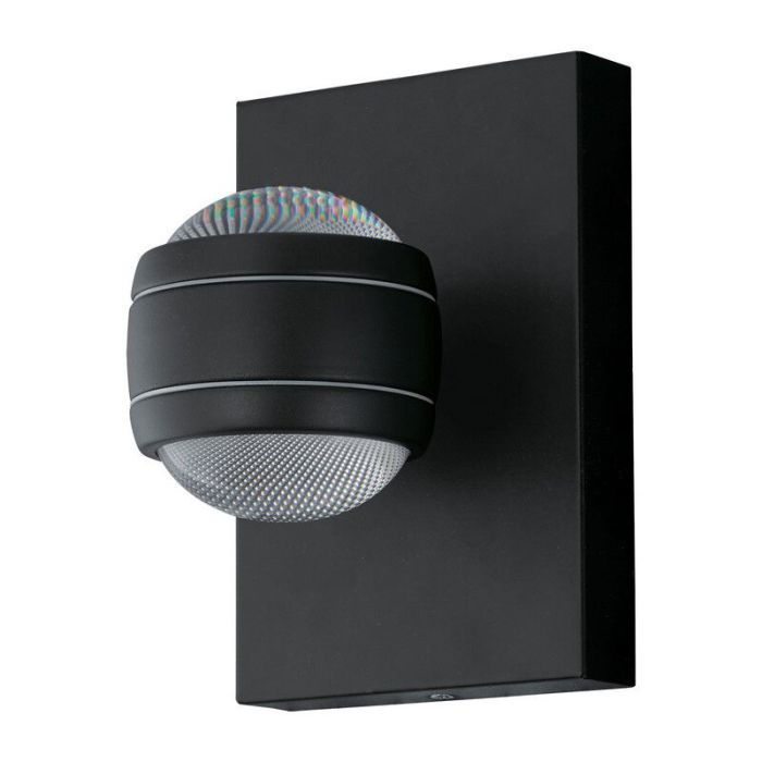 Zwarte buitenlamp kunststof, Bastien, IP44