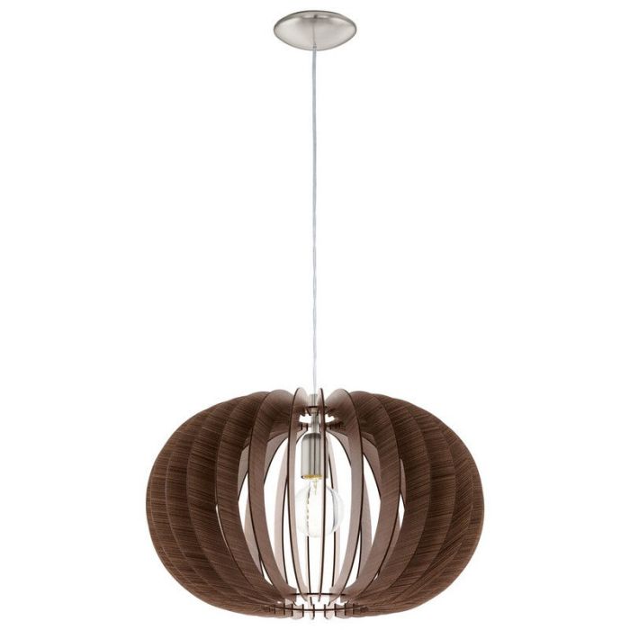 Bruine landelijke hanglamp hout, Kiran