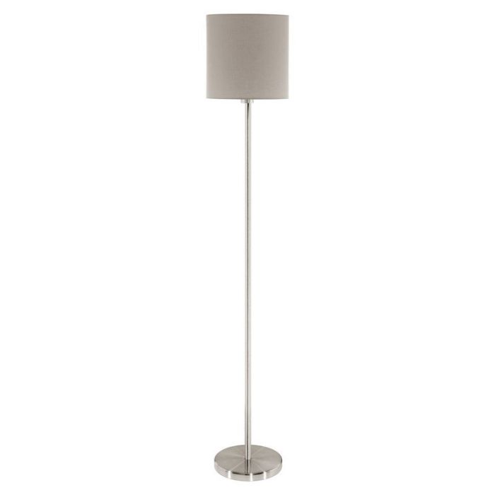 Taupe moderne vloerlamp stof, Abano, met schakelaar