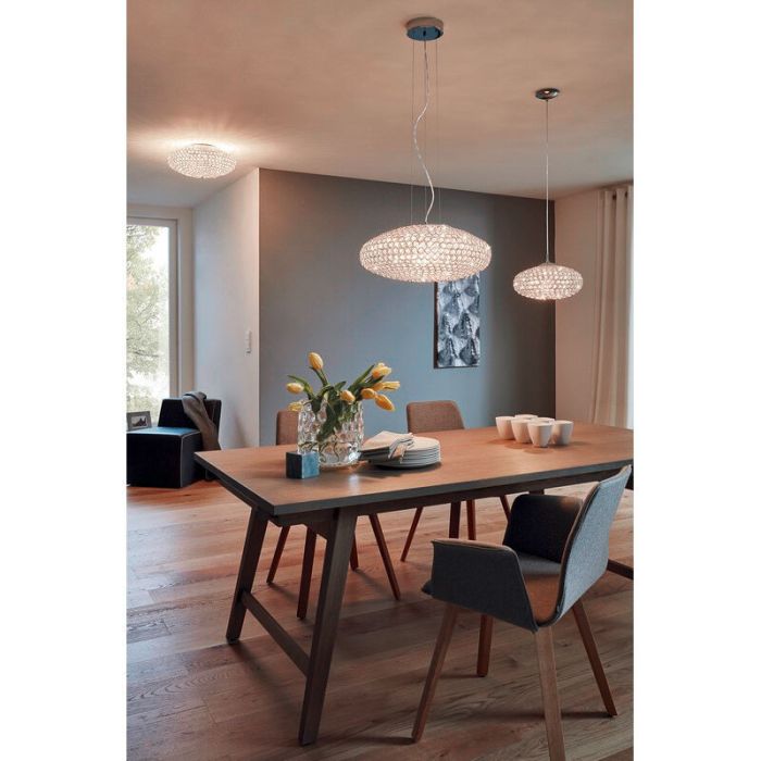 Transparante retro hanglamp kristal, Annamarie