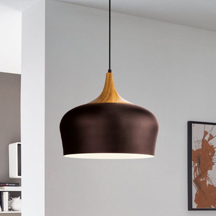 Bruine moderne hanglamp metaal, Annemarije