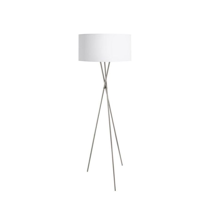 Witte moderne driepoot vloerlamp stof, Anuschka, met schakelaar