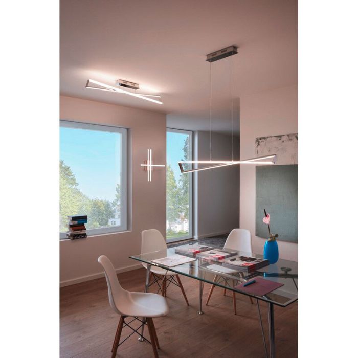 Chromen moderne plafondlamp staal, Arantxa, 18W, 3000K LED