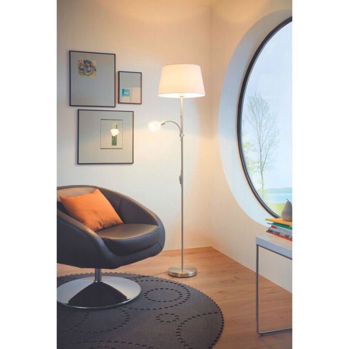 Arris vloerlamp - nikkel-mat